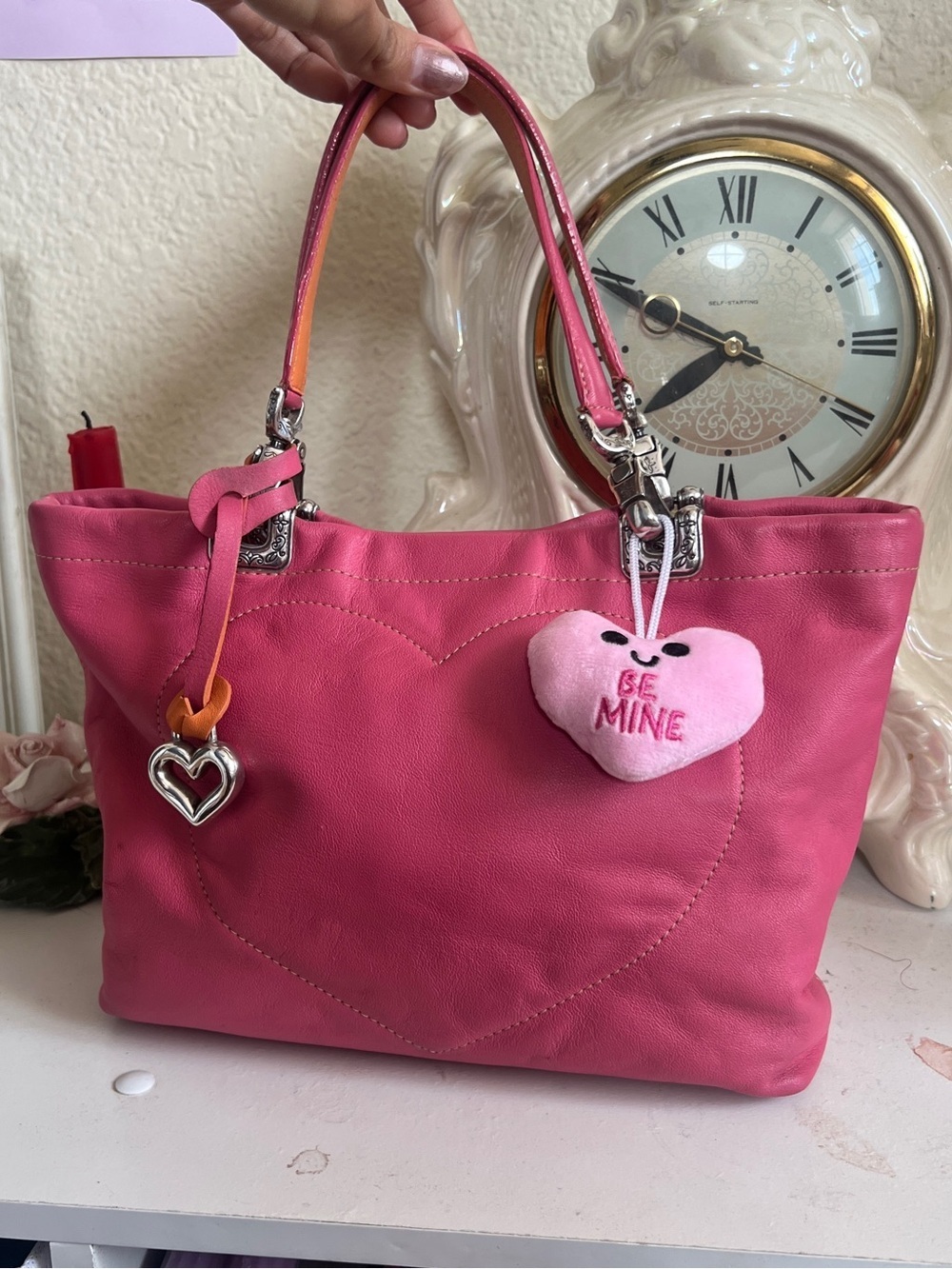Vintage Brighton Jodi Reversible Heart & Tapestry Tote Bag